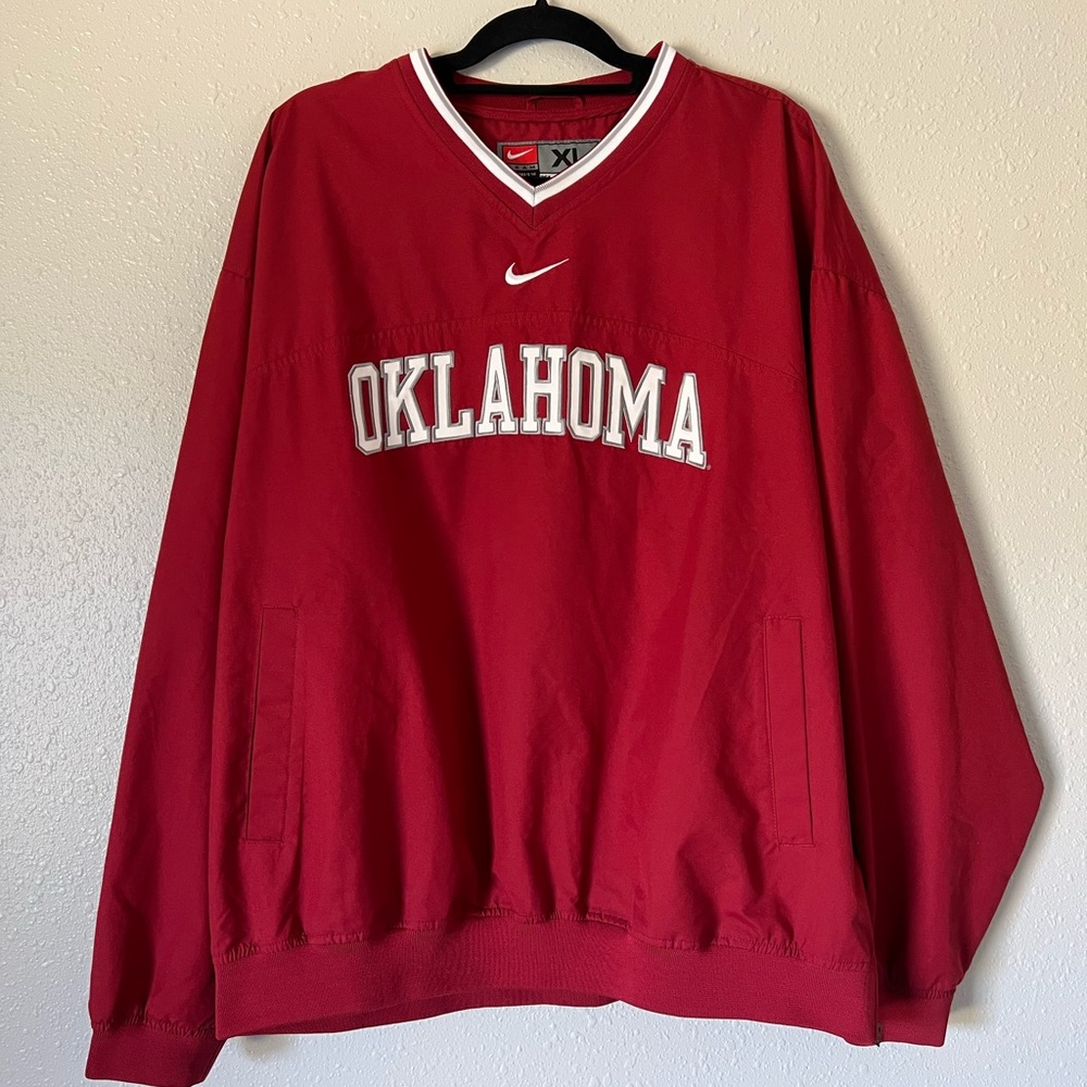 Oklahoma Sooners NIKE Pullover with Pockets Sz XL